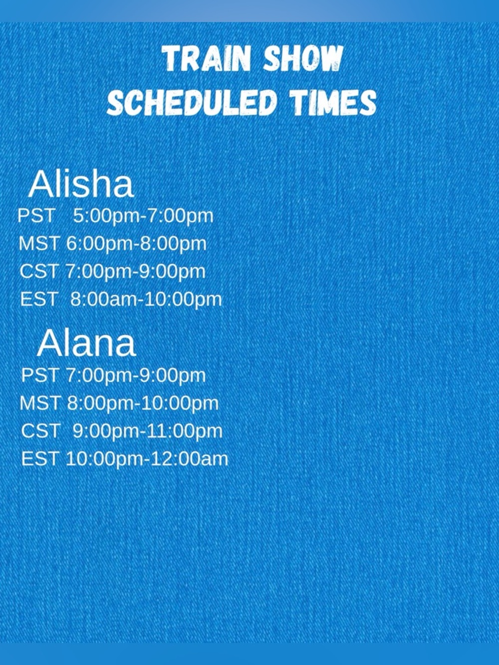 ALL GRAPHIC T’S & ALL DENIM TRAIN SHOW THURSDAY 5/21  8AM -12AM EASTERN TIME - Picture 3 of 13